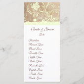 Old Parchment Shabby Chic Trouwprogramma Programmakaart (Achterkant)