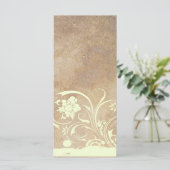 Old Parchment Shabby Chic Trouwprogramma Programmakaart (Staand voorkant)