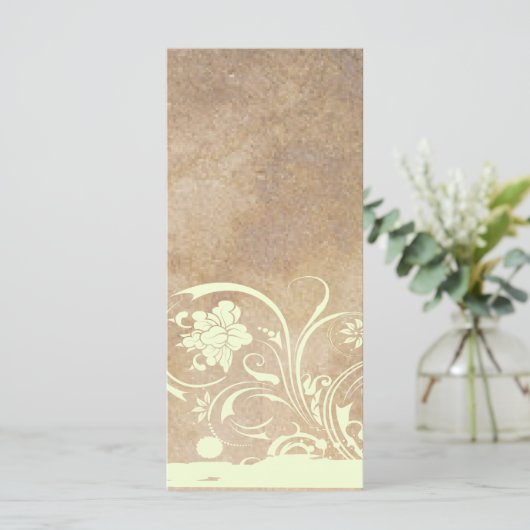 Old Parchment Shabby Chic Trouwprogramma Programmakaart (Staand voorkant)