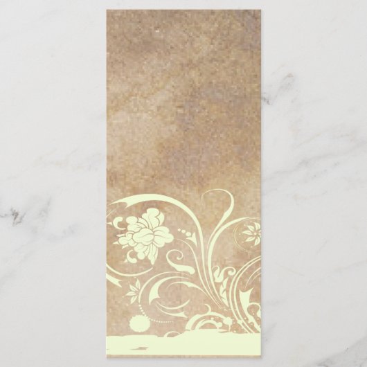 Old Parchment Shabby Chic Trouwprogramma Programmakaart (Voorkant)