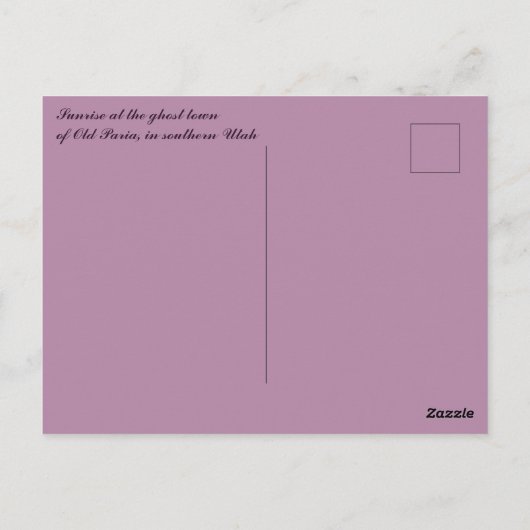 Old Paria Utah Briefkaart (Achterkant)