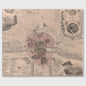 Old Paris France Map (1869)  French Capital Cadeaupapier (Vlak)