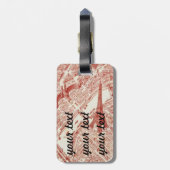 Old Paris Map Bagagelabel (Achterkant verticaal)