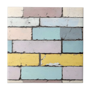 Old Pastel Bricks Pattern Tegeltje