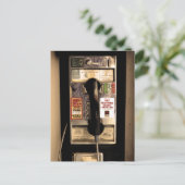 Old Pay Phone Briefkaart (Staand voorkant)