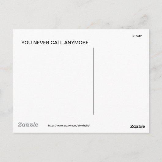 Old Pay Phone Briefkaart (Achterkant)