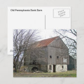Old Pennsylvania Bank Barn Briefkaart (Voorkant / Achterkant)