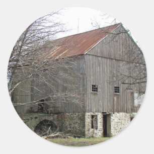 Old Pennsylvania Bank Barn Ronde Sticker