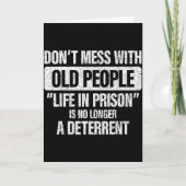 Old People Gag Don't Mess With Old People Prison Kaart (Voorkant)