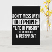 Old People Gag Don't Mess With Old People Prison Kaart (Gele Bloem)