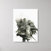 Old Photo Splatter Art Canvas Afdruk (Voorkant)