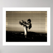 "Old photoshop"-poster taekwondo Poster (Voorkant)