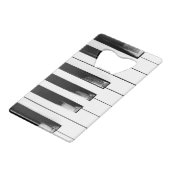 Old Piano Keys Creditkaart Flessenopener (Voorkant Gekanteld)