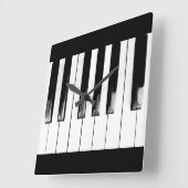 Old Piano Keys Vierkante Klok (Hoek)