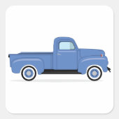 Old Pickup Truck Vierkante Sticker (Voorkant)