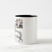 old pictorial map of the caribbean tweekleurige koffiemok (Center)