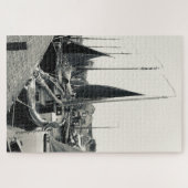 Old picture Harbor boat Legpuzzel (Horizontaal)