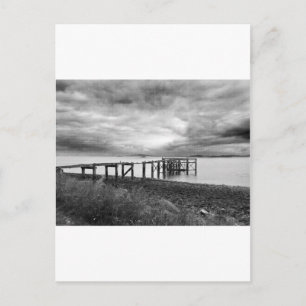 Old pier at Aberdour Silver Sand Beach, Schotland Briefkaart