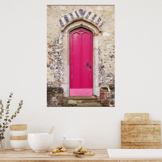 Old Pink Door Poster (Keuken)