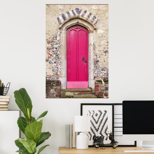 Old Pink Door Poster (Thuiskantoor)