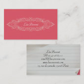 Old Pink-visitekaartje Visitekaartje (Voorkant / Achterkant)