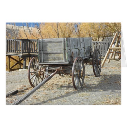 Old Pioneer Wagon Note Kaart (Voorkant Horizontaal)