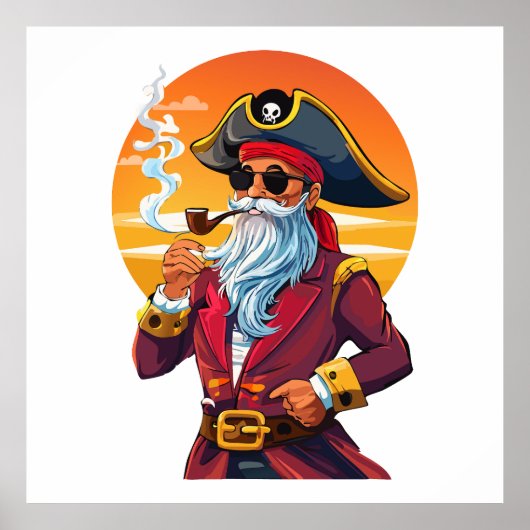 Old pirate captain poster (Voorkant)
