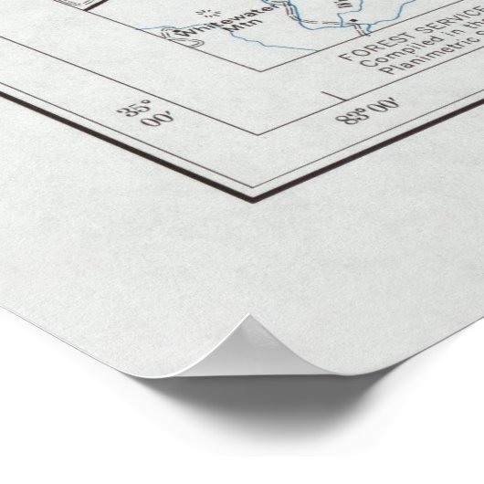 Old Pisgah National Forest Map (1966)  NC Poster (Hoek)