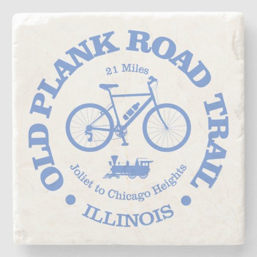 Old Plank Road Trail (fietsen) Stenen Onderzetter (Voorkant)
