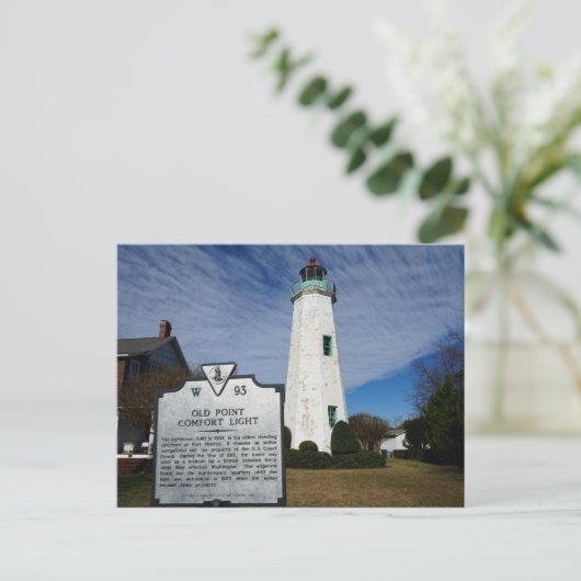Old Point Comfort Lighthouse - Hampton, Virginia Briefkaart (Staand voorkant)