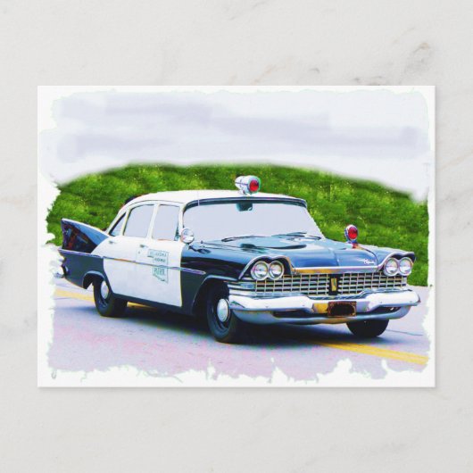 Old_Police_car Plymouth Briefkaart (Voorkant)