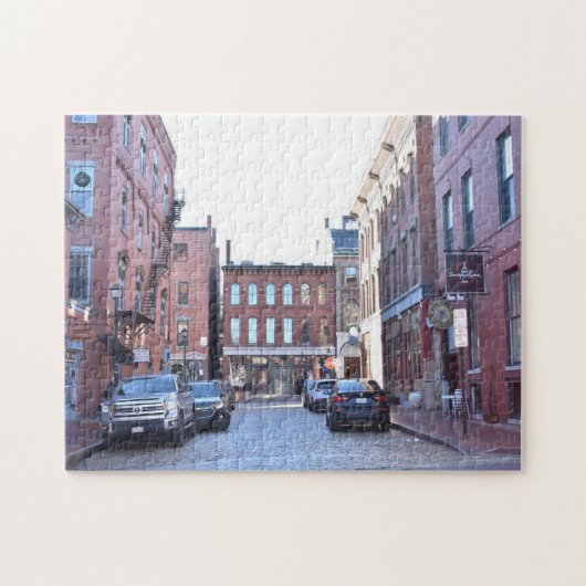 Old Port Portland ME Maine Cobblestone Street Legpuzzel (Horizontaal)