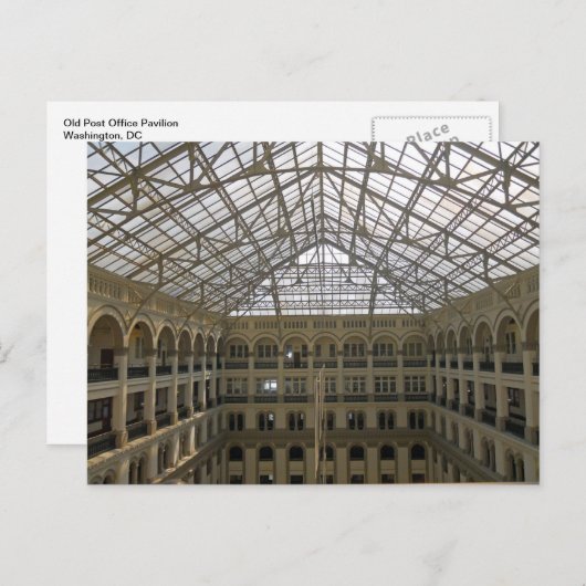Old Post Kantoor Pavilion Washington DC 001 Briefkaart (Voorkant / Achterkant)
