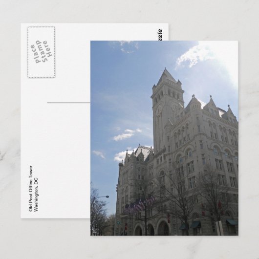 Old Post Kantoor Tower Washington DC 001 Briefkaart (Voorkant / Achterkant)