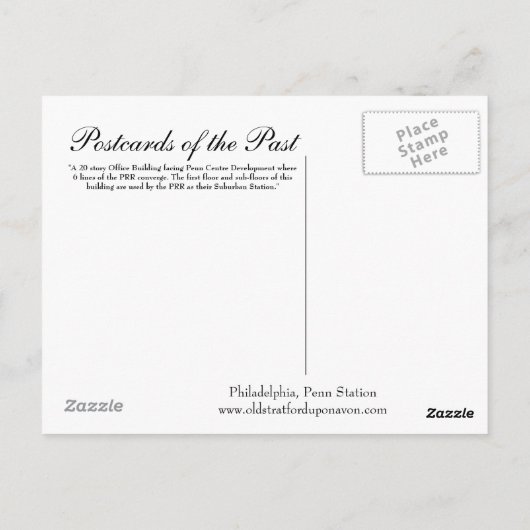 Old Postcard - Philadelphia, Pennsylvania Suburban Briefkaart (Achterkant)