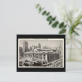 Old Postcard, Public Library, New York City Briefkaart (Staand voorkant)