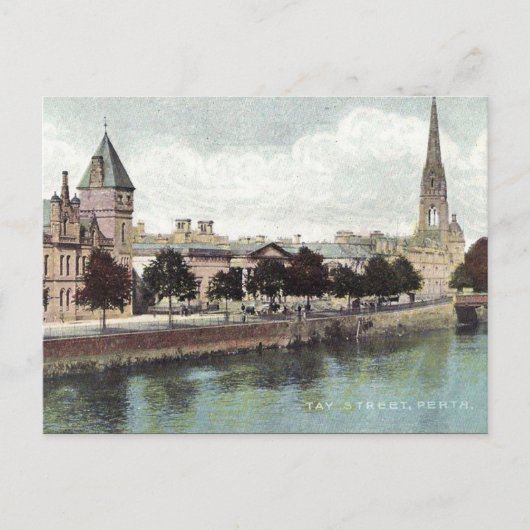 Old Postcard - Tay St, Perth, Scotland Briefkaart (Voorkant)