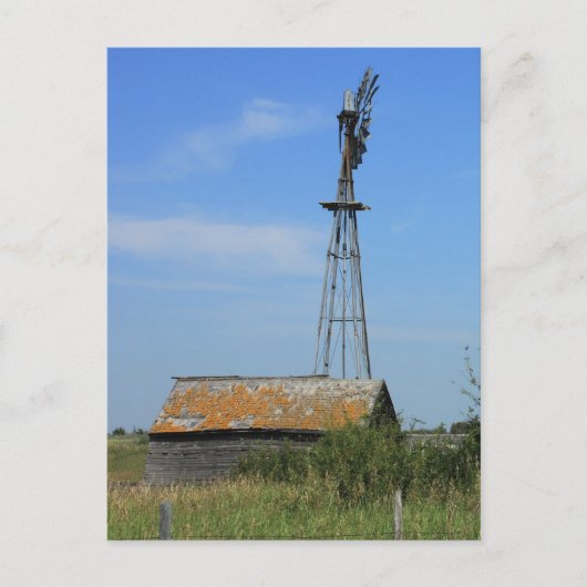 Old Prairie Windmill Briefkaart (Voorkant)