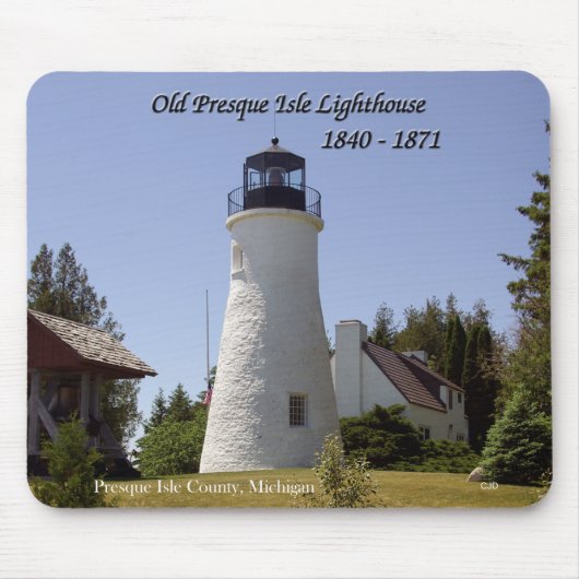 Old Presque Isle Lighthouse mousepad Muismat (Voorkant)
