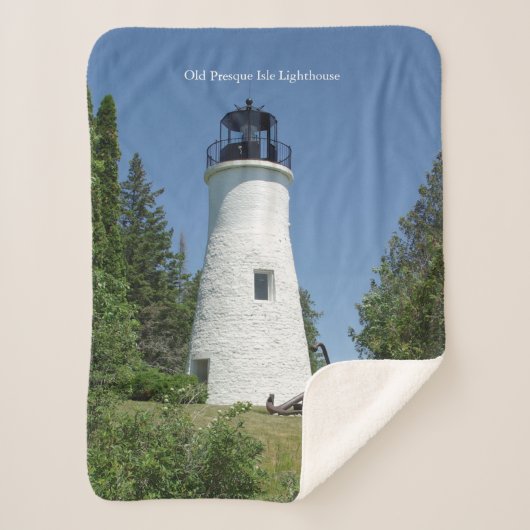 Old Presque Isle Lighthouse sherpa blanket Deken (Voorkant)