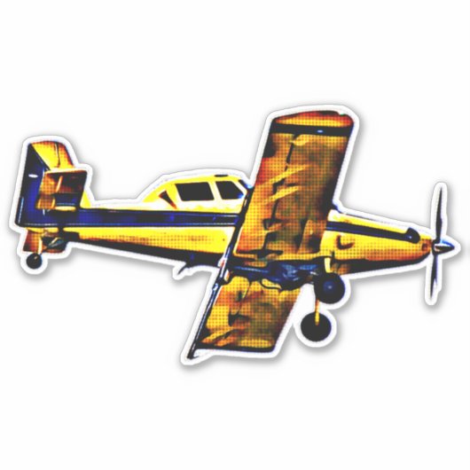 Old Prop Airplane Art Sticker (Voorkant)