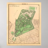 Old Prospect Park Map (1874)  Brooklyn Poster (Voorkant)