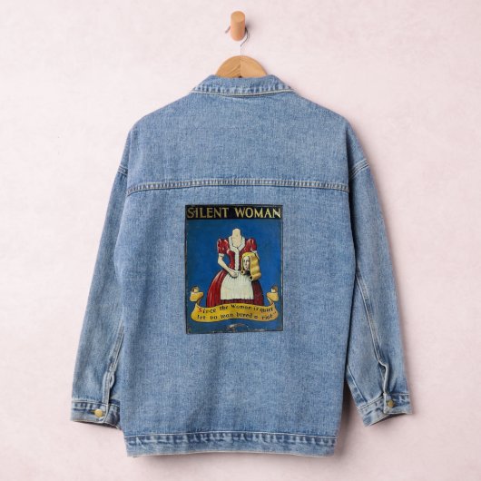 Old Pub Signs, Silent Woman Denim Jacket (Hangar)
