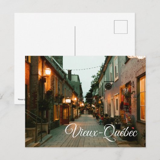 Old Quebec, Canada Briefkaart (Voorkant / Achterkant)
