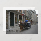 Old Quebec City Carriage Briefkaart (Voorkant / Achterkant)