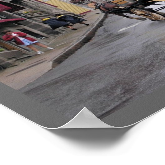 Old Québec City Horse Drawn Carriage Poster (Hoek)