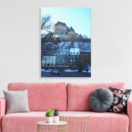 Old Quebec City, Quebec, Canada Canvas Afdruk (Insitu (Woonkamer))
