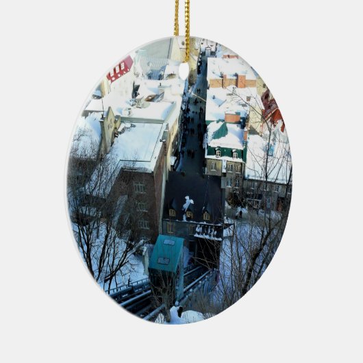 Old Quebec City, Quebec, Canada Keramisch Ornament (Rechts)