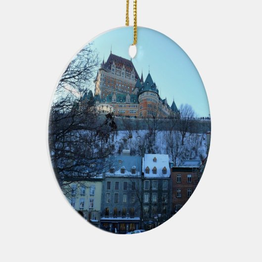 Old Quebec City, Quebec, Canada Keramisch Ornament (Rechts)