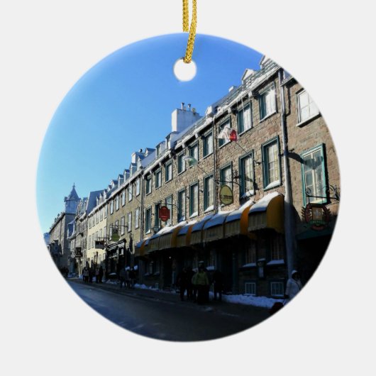 Old Quebec City, Quebec, Canada Keramisch Ornament (Voorkant)